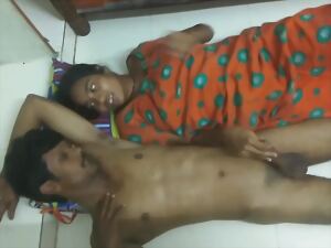 Indian desi prexy ultra-cute breast-feed licentious sexual congress